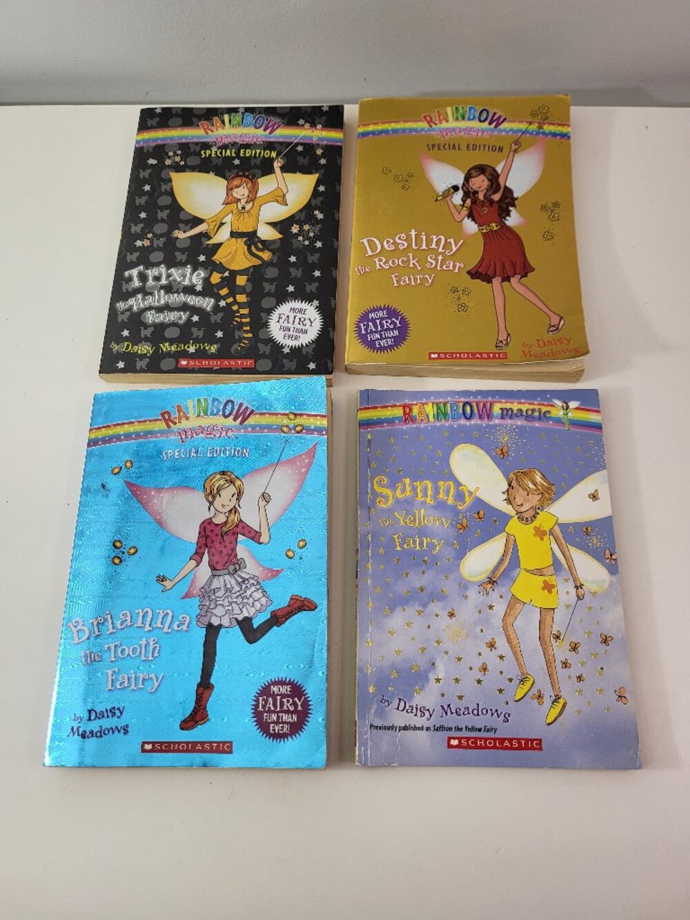 Rainbow Magic Special Edition Fairy Books 4 Book Bundle Daisy Meadows Scholastic
